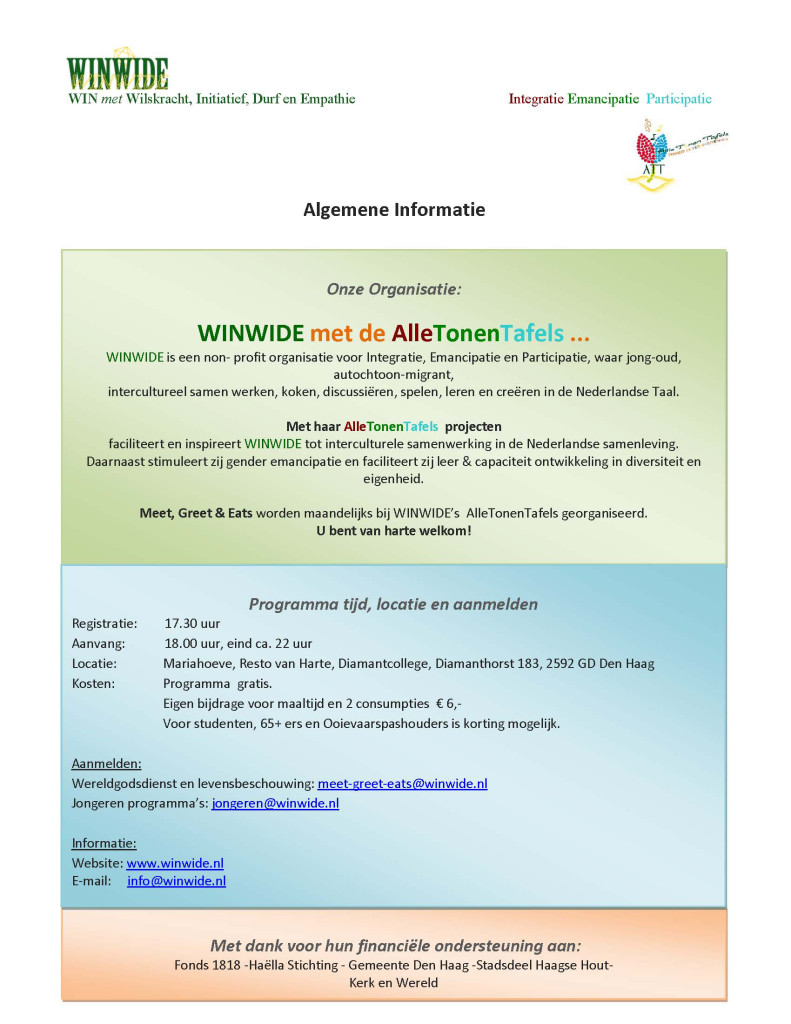 Activiteiten Programma 2014-2015.I. WINWIDE-ATT pagina 2